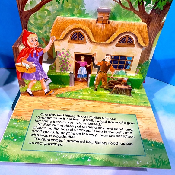 LITTLE RED RIDIND HOOD VTG 1999 PoP-UP HARDCOVER BOOK BY GRANDREAMS LIMITED - Picture 13 of 15